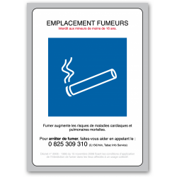 Panneau emplacement fumeur