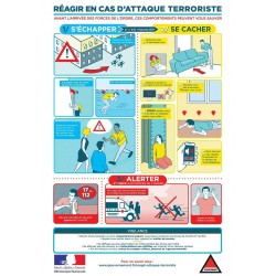 Affiche Réagir en cas d'attaque terrosiste