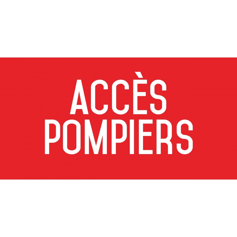 Panneau accès pompiers Panneau accès pompiers