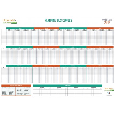 Planning d'organisation des congés - Année civile 2016 Planning d'organisation des congés - Année civile 2016