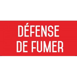 Défense de fumer - Autocollant vinyl waterproof - L.200 x H.100 mm