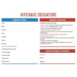Affichage entreprise obligatoire 2019 Format A4 - 4 Pages - Design épuré