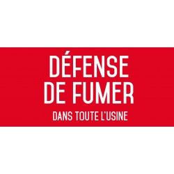 Défense de fumer au delà de cette limite - Autocollant vinyl waterproof - L.200 x H.100 mm