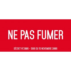 Défense de fumer sous peine de renvoi immédiat - Autocollant vinyl waterproof - L.200 x H.100 mm