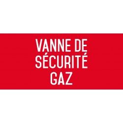 Autocollant vinyl - Vanne de sécurité gaz - L.200 x H.100 mm