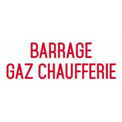 Barrage gaz chaufferie - L.200 x H.100 mm