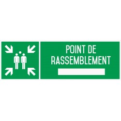 Point de rassemblement - Autocollant vinyl waterproof - L.200 x H.100 mm