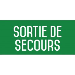 Panneau évacuation sortie de secours