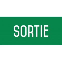 Panneau évacuation sortie 