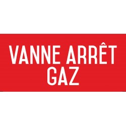 Panneau vanne arrêt gaz