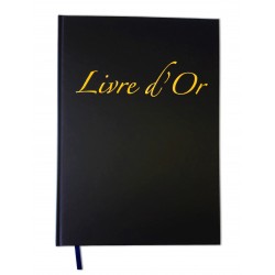 Livre d'Or Format 21 x 29,7cm 100 pages Couverture Noire Format Portrait A4